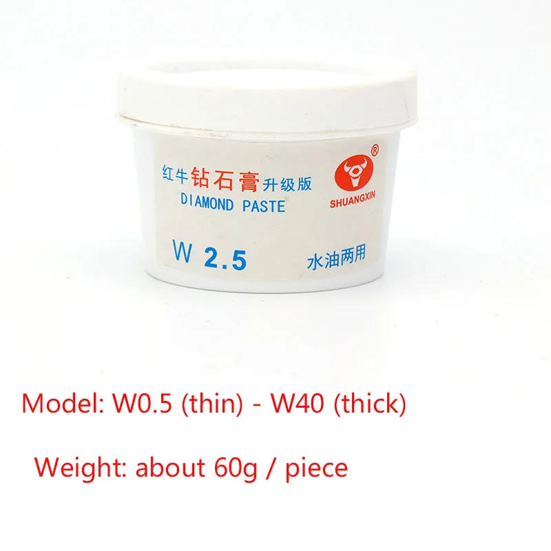 1pcs เพชรขัดวางน้ําน้ํามัน Dual-ใช้ 60g สําหรับหยก Emerald พื้นผิวกระจกอาเกตโลหะแม่พิมพ์สแตนเลส
