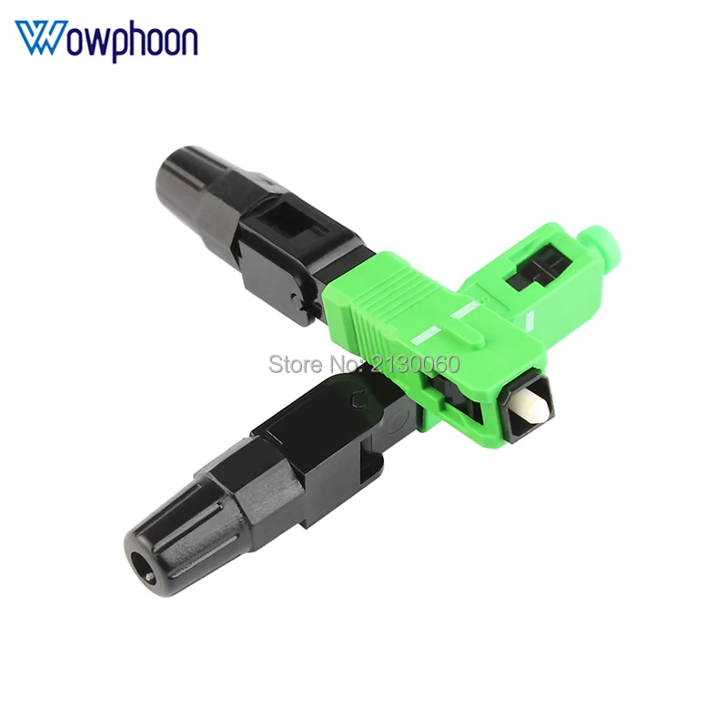 10 Uds SC APC conector rápido SC UPC adaptador de fibra óptica FTTH conector rápido de fibra montaje de campo personalizado