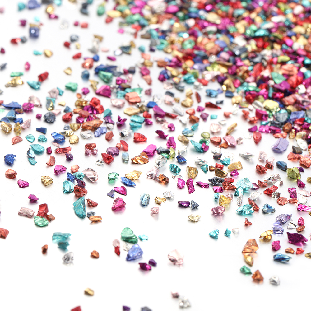 ガラス金属砕石フィラー DIY テーブル装飾ケーキフルーツコースター充填装飾クリスタルエポキシ樹脂モールド