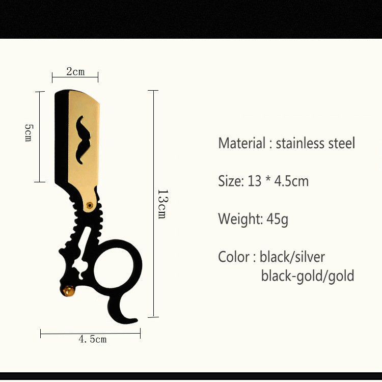 Cạnh Thẳng Tóc Dao Cạo Tóc Râu Lông Mày Dụng Cụ Cạo Râu Bằng Tay Depilation Dao Cạo Máy Làm Tóc Lưỡi Cắt Tỉa Hình Chiếc Nhẫn