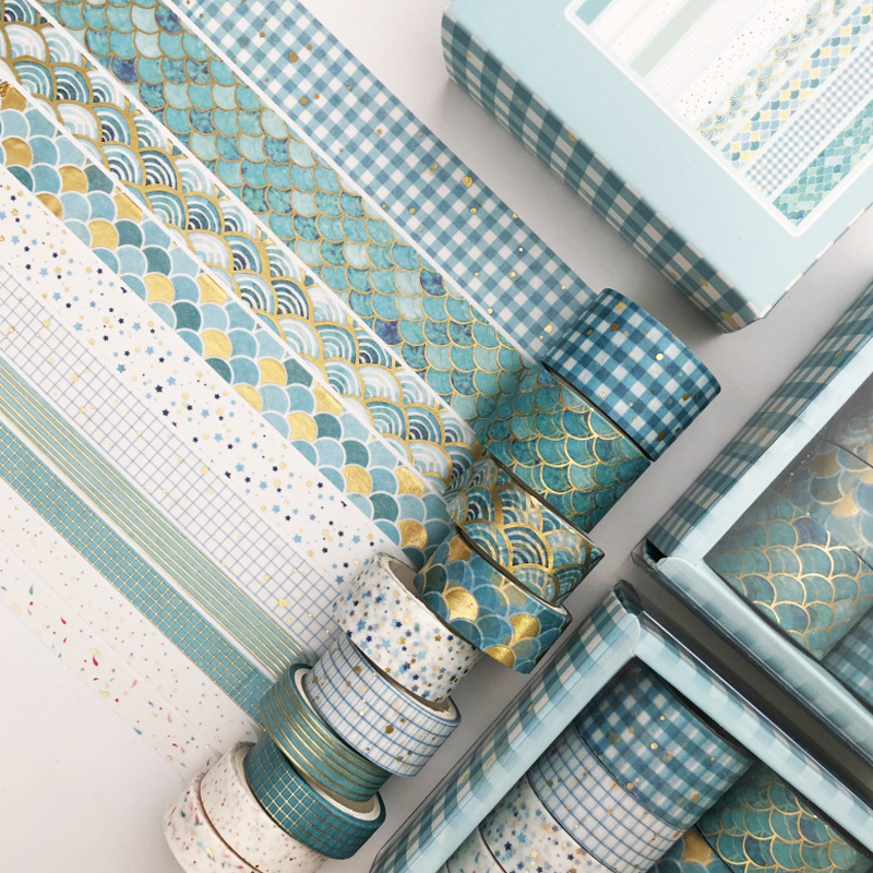 10ชิ้น/เซ็ตสีชมพู Kawaii World Gold ตกแต่งกาวเทป Washi เทป Diy Scrapbooking สติกเกอร์เครื่องเขียนญี่ปุ่น