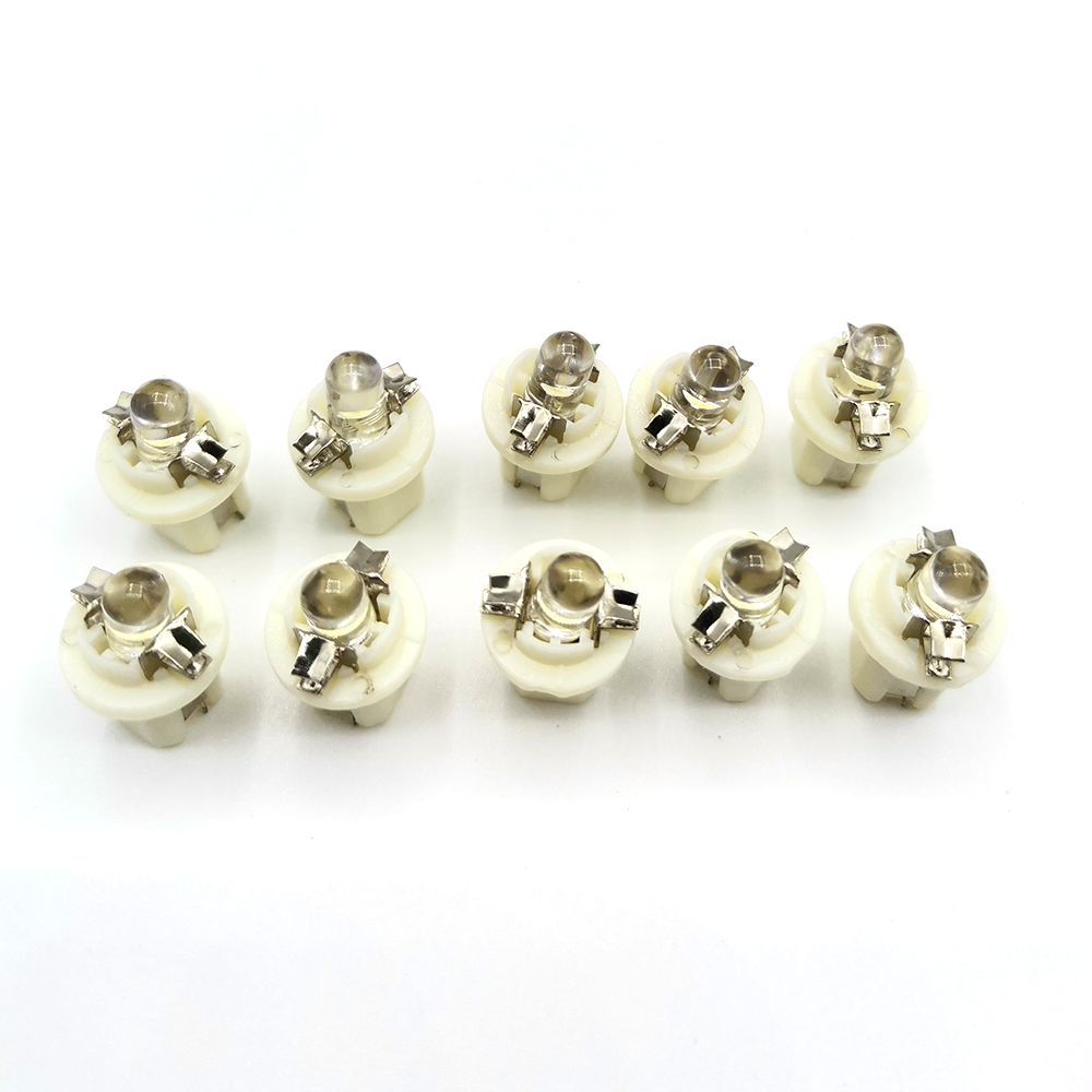 10 unids/lote multicolor T5 B8.5D SMD LED luz de coche automóviles diodo emisor de luz instrumento tablero bombillas B8.5 DC 12V