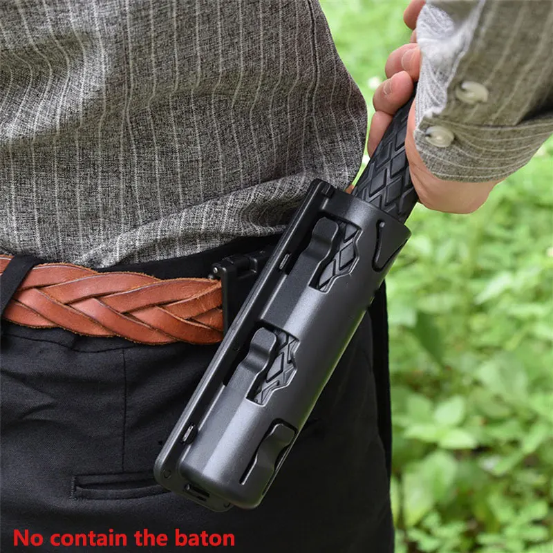 Xoay 360 Độ Có Thể Thu Vào Baton Ốp Lưng Bao Da Đa Năng Mở Rộng Baton Giá Đỡ Tự Vệ EDC Survial Dụng Cụ