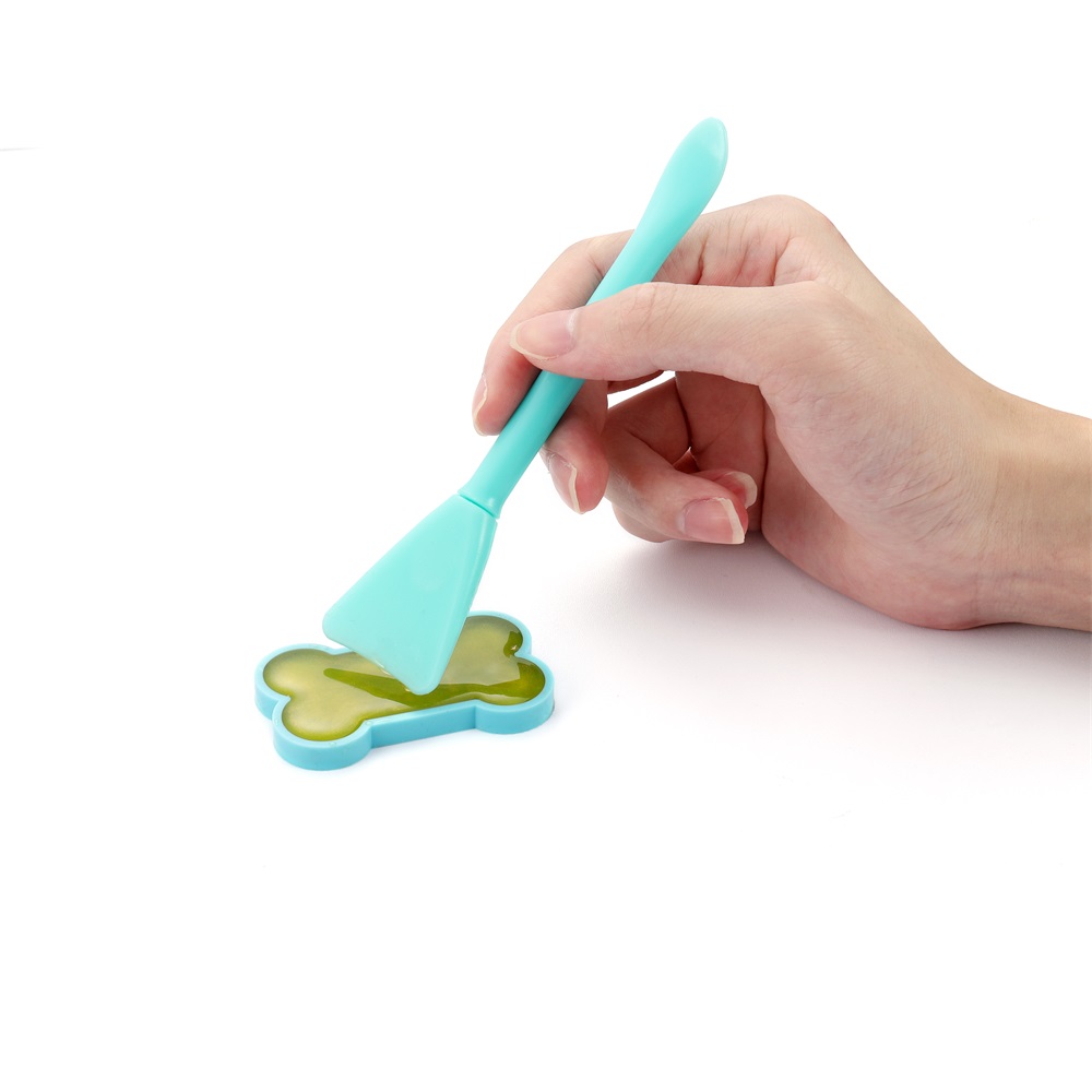 2/5Pcs Multifunktions Rühren Pinsel Weiche Silikon Pinsel Pulver Löffel Epoxidharz Werkzeuge für DIY Harz Form leicht Zu Reinigen Kleber