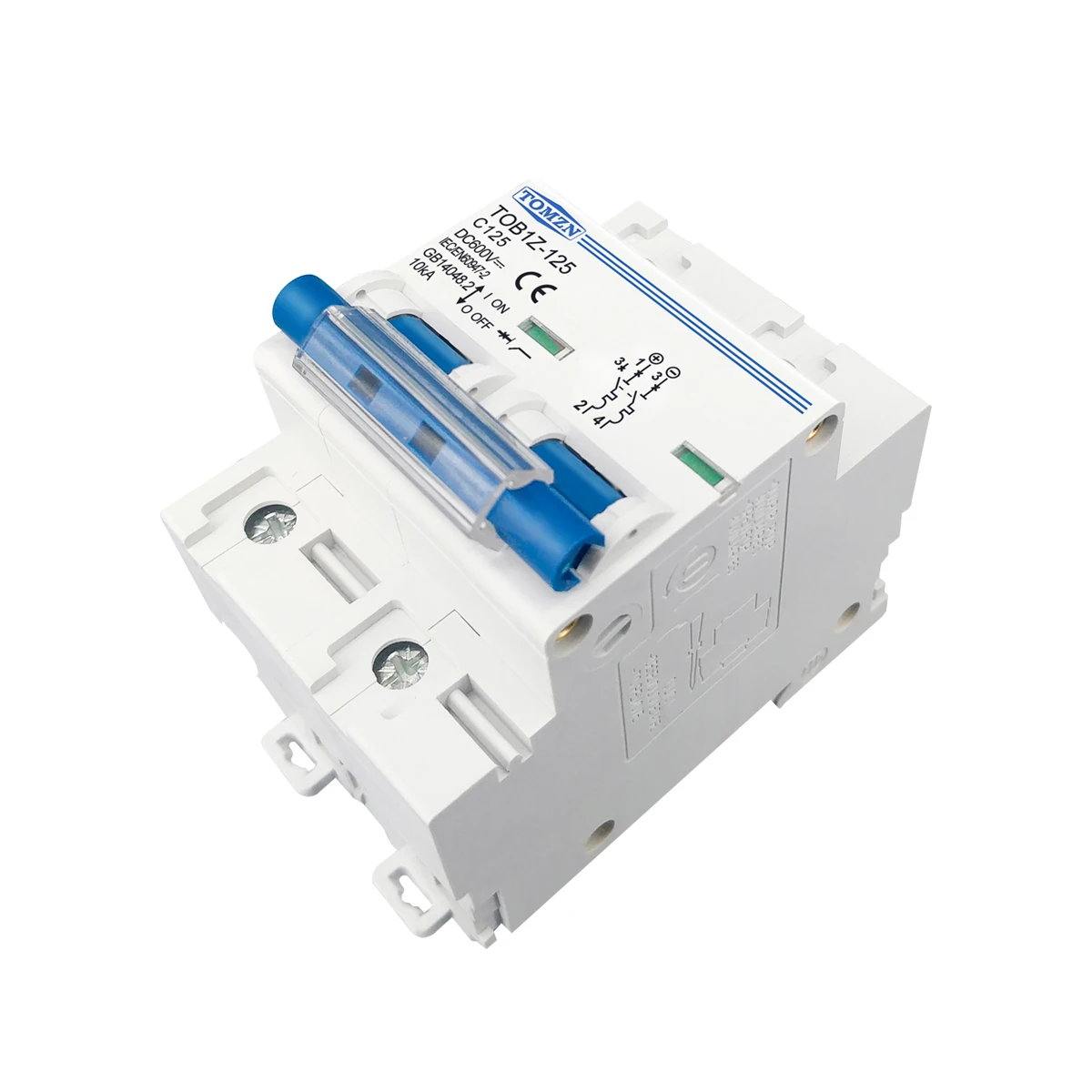 Interruttore automatico 2P DC MCB 600V 125A 100A 80A PER sistema fotovoltaico Curva C Interruttore principale batteria