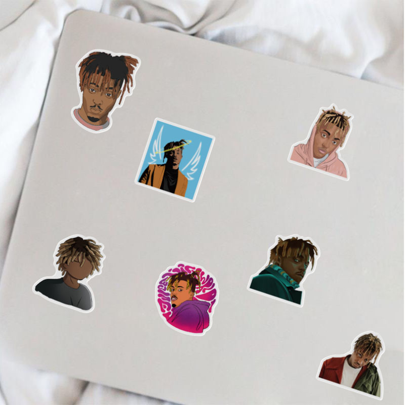 10/30/52 Uds Singer Juice Wrld Graffiti impermeable Fans locos monopatín maleta de viaje teléfono portátil equipaje pegatinas lindo niño