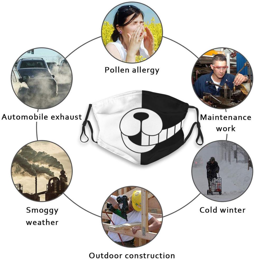 Máscara para sorriso lavável, filtro antipoeira para a boca