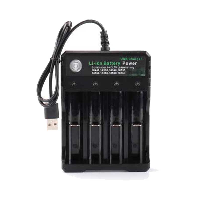 18650 Batterieladegerät 1 2 4 Steckplätze AC 110 V 220 V für 18650 10440 14500 16340 16650 14650 3,7 V wiederaufladbares Lithium-Batterieladegerät