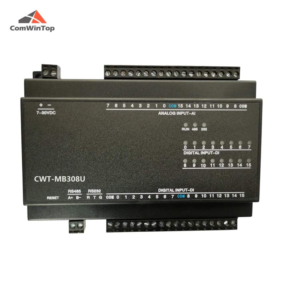 CWT-MB308U 16AI+16DI RS485 RS232 Ethernet Modbus Rtu Tcp Io Erfassungsmodul