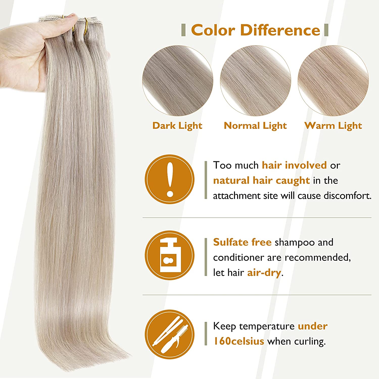 Full Shine 50 Gram Kẹp Trong Tóc Tóc Ombre Màu 3 Con Người Tóc Trong Phần Mở Rộng Cho phụ Nữ
