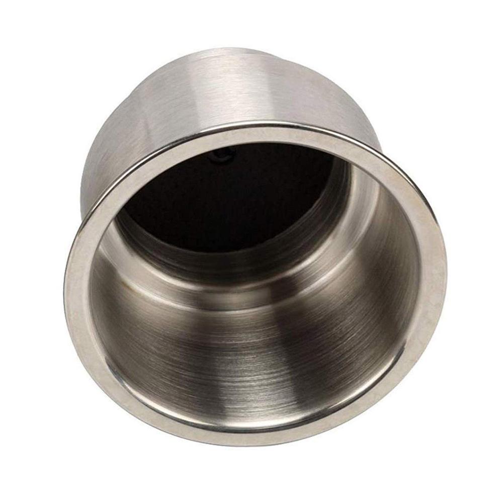 4X Marine Boat Stainless Steel Recessed Cup Shape Drink Holder with Drain Cup Holder