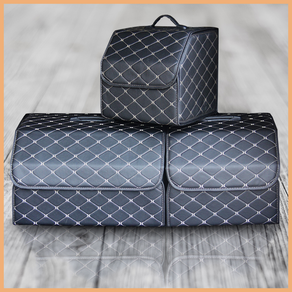 Kofferbak Organizer Box Opvouwbare Kofferbak Organizer Grote Capaciteit Auto Multifunctioneel Gereedschap Opbergtas Opruimen Leer