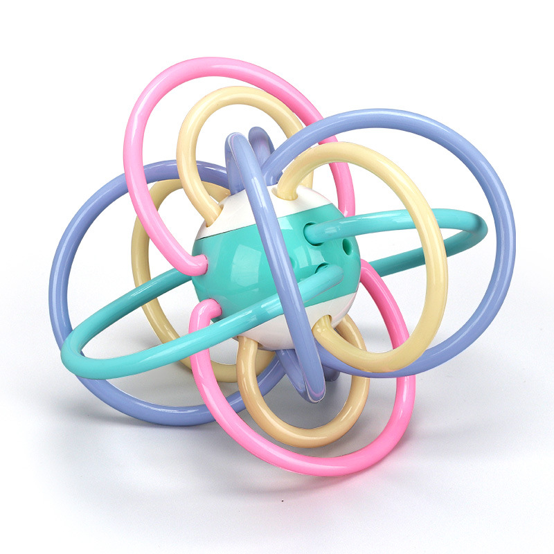 赤ちゃんのガラガラのおもちゃ0〜12か月の赤ちゃんのガラガラ感覚的な歯が生えるリング教育ゲーム1歳の子供向け