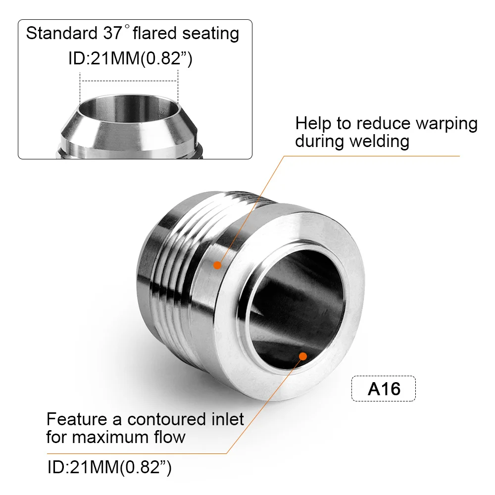 1 Chiếc AN6 AN8 AN10 AN12 AN16 AN20 Nam Phôi Thép Không Gỉ Nam Hàn Lắp Adapter Hàn Bung Nitơ vòi Lắp