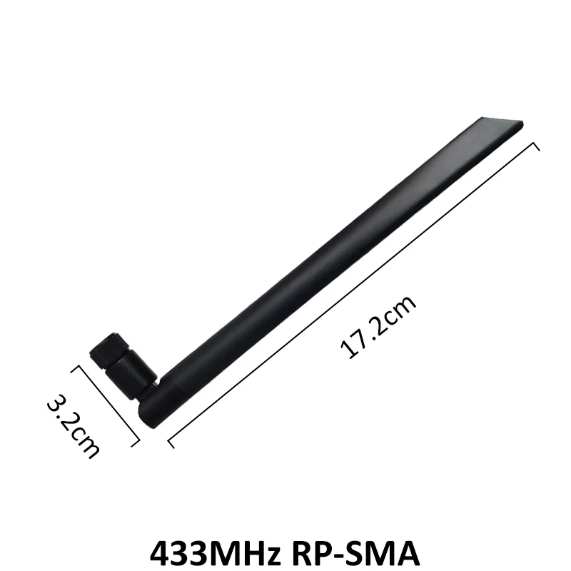 LORA MORE 433 MHz Antenne 5 dBi GSM 433 MHz RP-SMA-Anschluss Gummi Lorawan Antenne IOT SMA Stecker Verlängerungskabel Pigtail-Kabel
