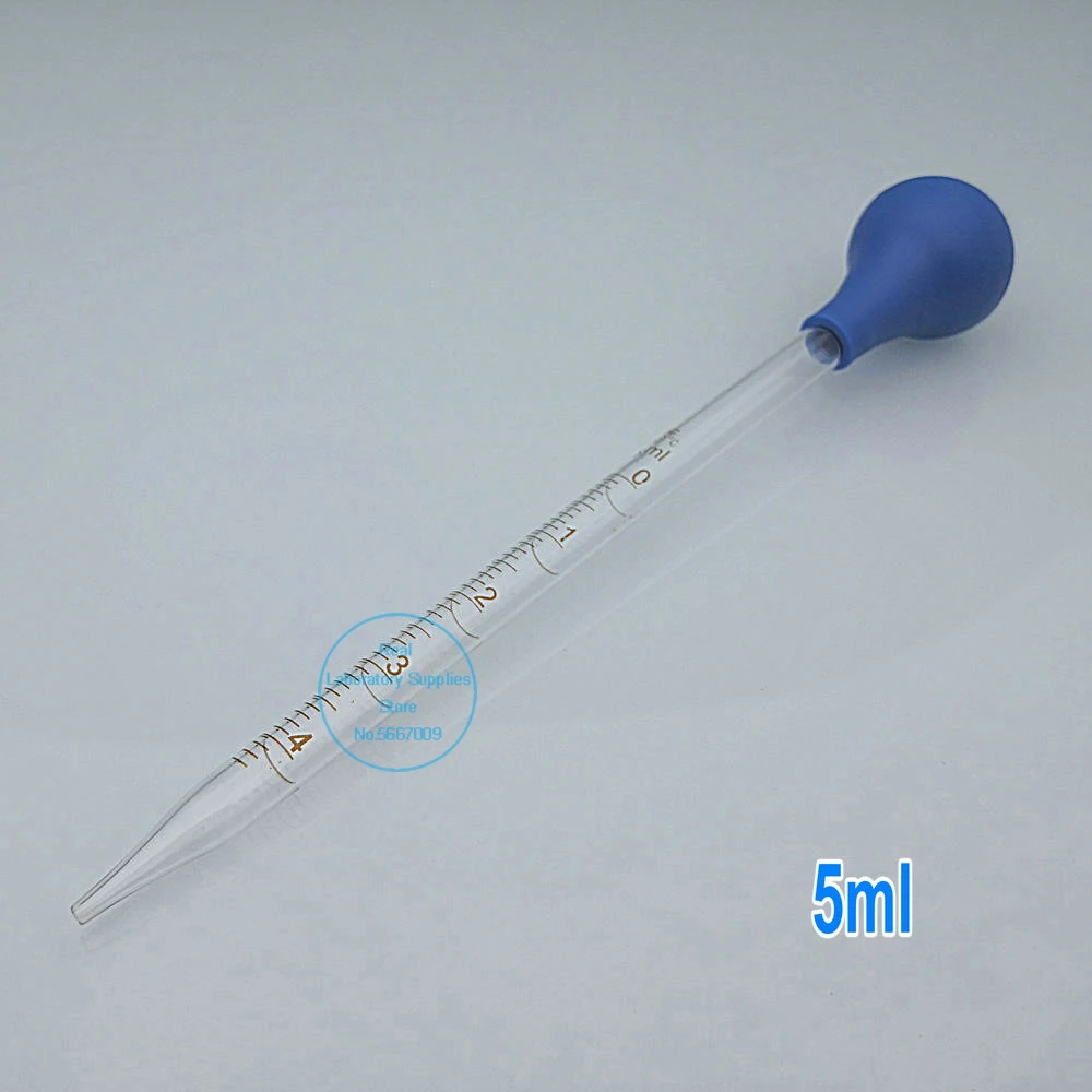 2 Bộ 4 Kính Tốt Nghiệp Pipet Ly Đá Tập 0.5Ml/1/2Ml/3Ml/5Ml/10MlTransfer Pipet Với Cao Su đầu