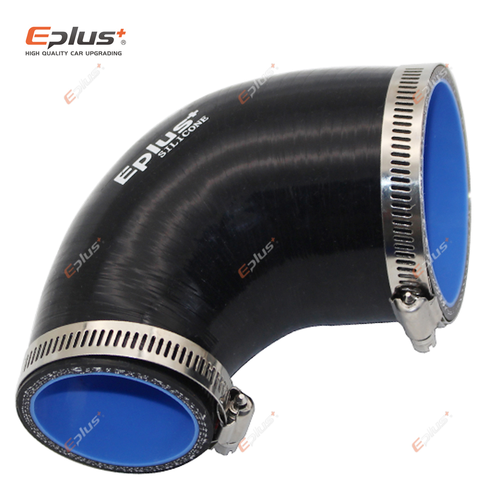 EPLUS Đa Năng Silicone Lửng Ống 90 Độ Lớn Đến Bé Cổng Kết Nối Ô Tô Intercooler Turbo Lượng Ống Nối Đen Nhiều Siz
