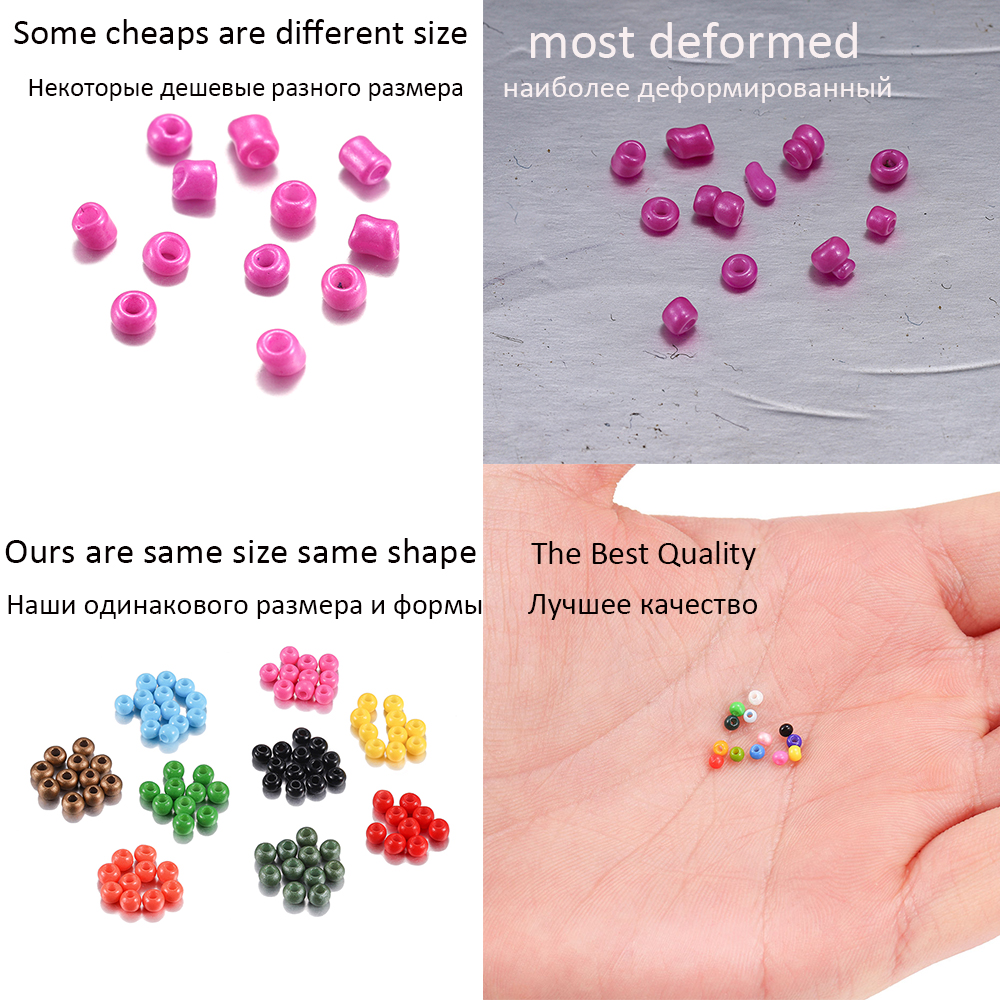 1000/1800 Uds. Cuentas de 2mm cuentas de semilla de vidrio checo pequeñas cuentas redondas sueltas para pendientes DIY pulsera accesorios para hacer joyas