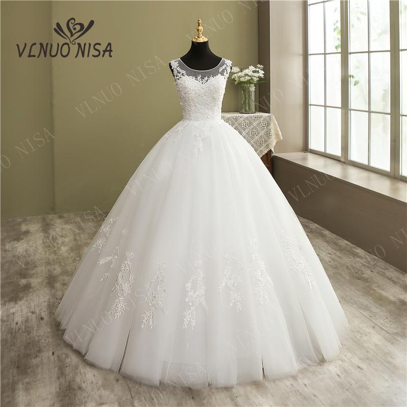 2024 neue Robe de Noiva Grande Brautkleid Spitze Applikationen Perlen Schatz Brautkleider Prinzessin plus Größe Vintage Bräute