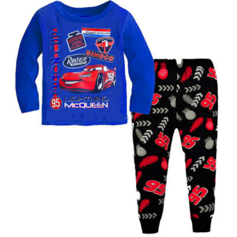 Set pigiama per bambini pigiameria per bambini Pixar Cars Lightning McQueen pigiama pigiama pigiameria indumenti da notte in cotone Set di vestiti