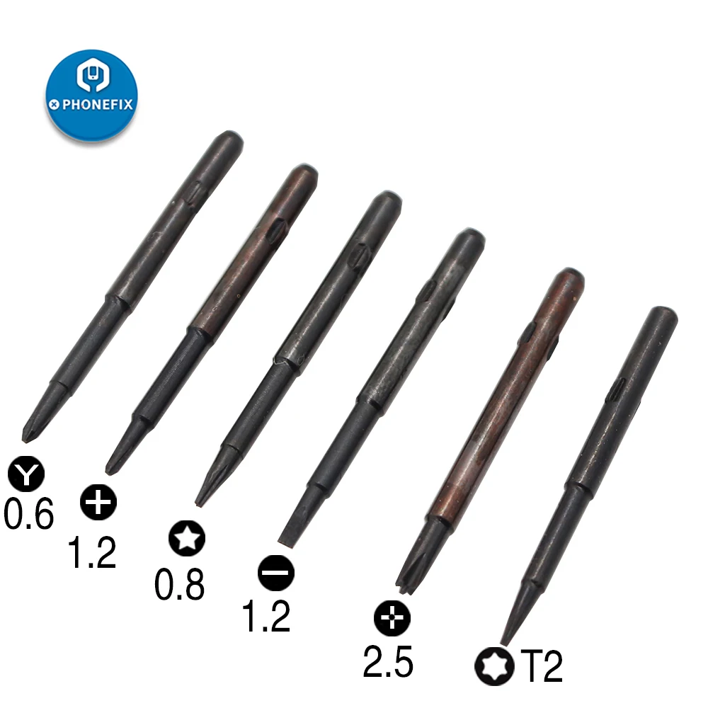12 Chiếc Tua Vít Bit Độ Chính Xác Bộ Tua Vít Torx Vít Chữ Thập Công Cụ Bảo Trì Cho iPhone 6 6S 7 8 X Điện Thoại Dụng Cụ Mở