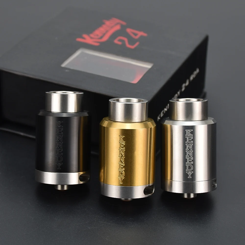 Wolf Coolvape Kennedy 24 RDA atomizador de cigarrillo electrónico de goteo reconstruible 24mm 316 material SS rda apto para mods mecánicos de 510 hilos