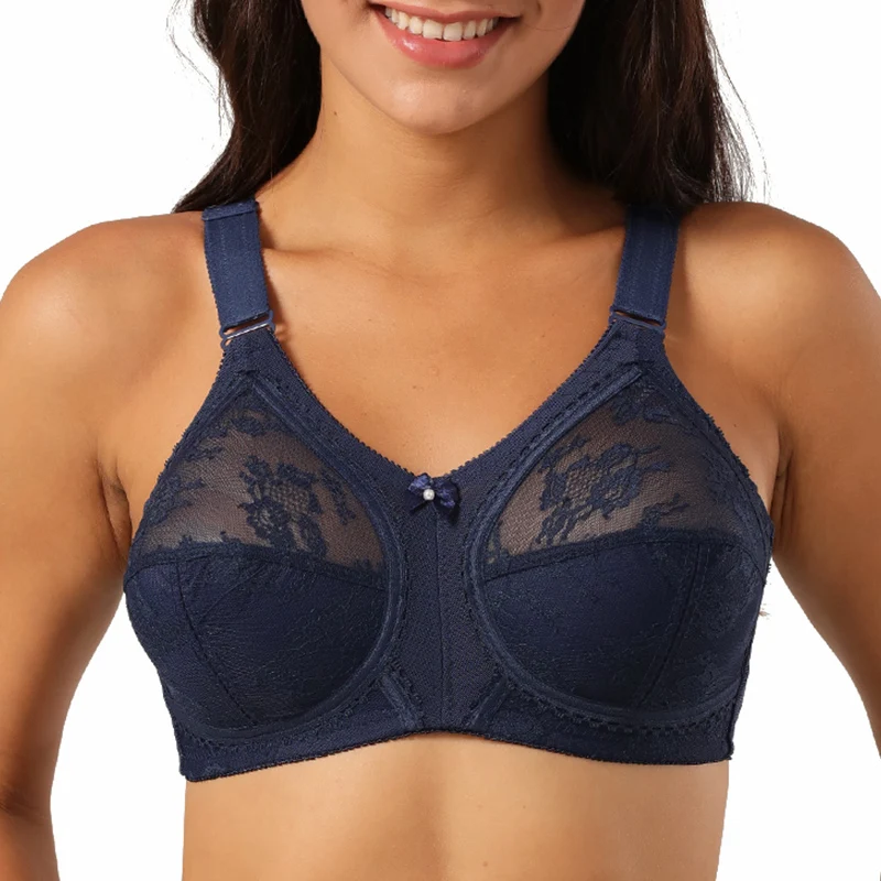 Ren Áo Ngực Áo Ngực Nữ Minimiser Đẩy Lên Con Số Đầy Đủ Không Dây Lớn Bo Áo Ngực Plus Size 36 38 40 42 44 46 48 50 B C D E