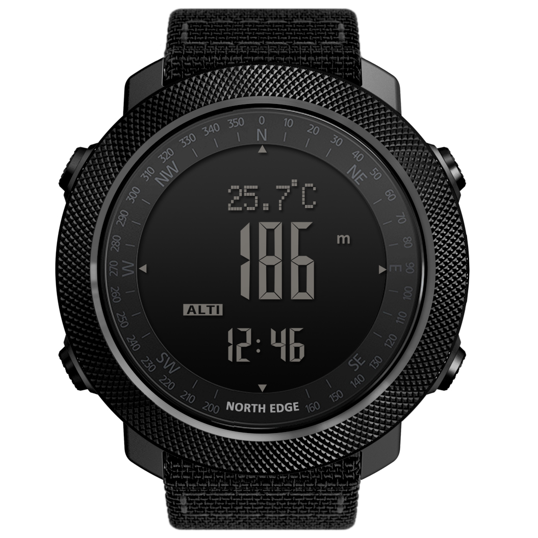 Reloj inteligente NORTH EDGE para hombre, reloj militar del ejército, brújula, altímetro, barómetro, podómetro, reloj inteligente Digital para correr, resistente al agua 50m