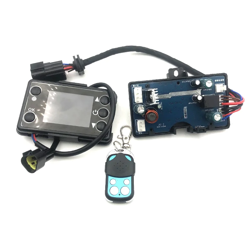 Calentador de aire diésel de 12/24V, 2KW, 5KW, 8KW, interruptor de Monitor LCD + placa base de Control + mando a distancia Similar Eberspacher Webasto