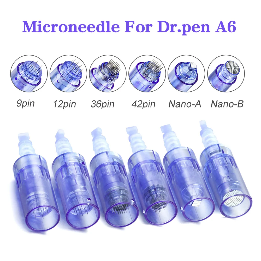 10 Chiếc 20 Chiếc 50 Chiếc Kim Hộp 12/24/36/42 Chân Cho Chuyên Nghiệp Microneedling Derma Bút A6 dụng Cụ Chăm Sóc Da