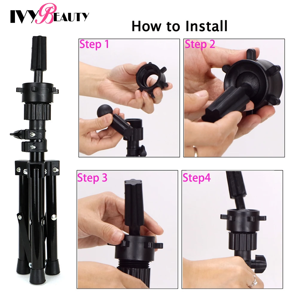 Chuyên Nghiệp Đầu Búp Bê Cho Máy Làm Tóc Giáo Dục Làm Tóc Hình Nộm Huấn Luyện Đầu Với Bộ Tóc Giả Đứng Tipod Cho Tóc Giả Kiểu Tóc