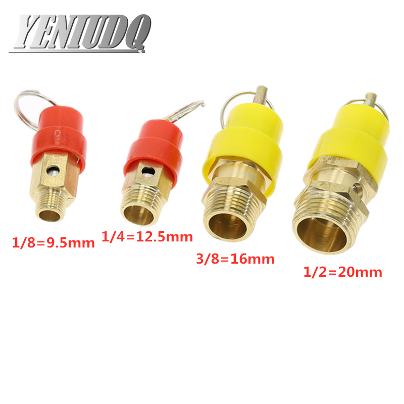 1 Chiếc 1/4 ''3/8" 1/2 "BSP Dây Chuyền 1/3/4/5/6/7//8/10/12KG Không Khí An Toàn Van Giảm Áp Lực Phát Hành Bộ Điều Chỉnh Áp Lực Đường Ống