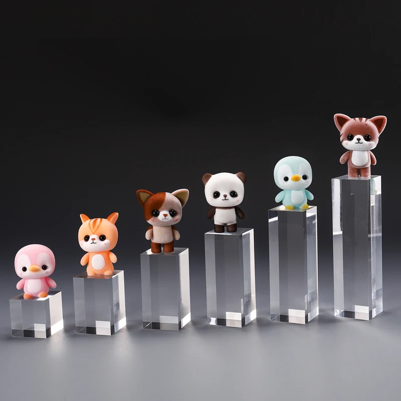 Acrylic Mặt Tỳ Hưu Màu Vuông Dập Trong Suốt Chặn Mỹ Phẩm Đỡ Đạo Cụ Chụp Ảnh Búp Bê Nước Hoa Nhẫn Giá Đỡ