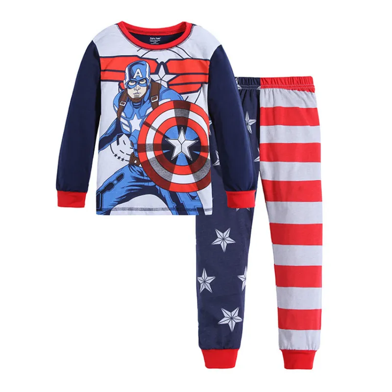 Traje para niños, pijamas de Spiderman para niños, pijamas de dibujos animados, traje, pijamas de algodón de dibujos animados para niñas, pijamas de primavera y otoño