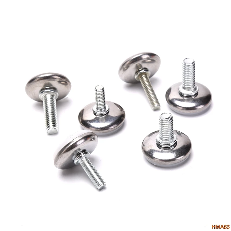 4Pcs ปรับขาเฟอร์นิเจอร์เหล็ก Anti-Slip ตารางฐานขา Pad ฟุต Leveler M6 M8สกรูโลหะเฟอร์นิเจอร์เท้าระดับ