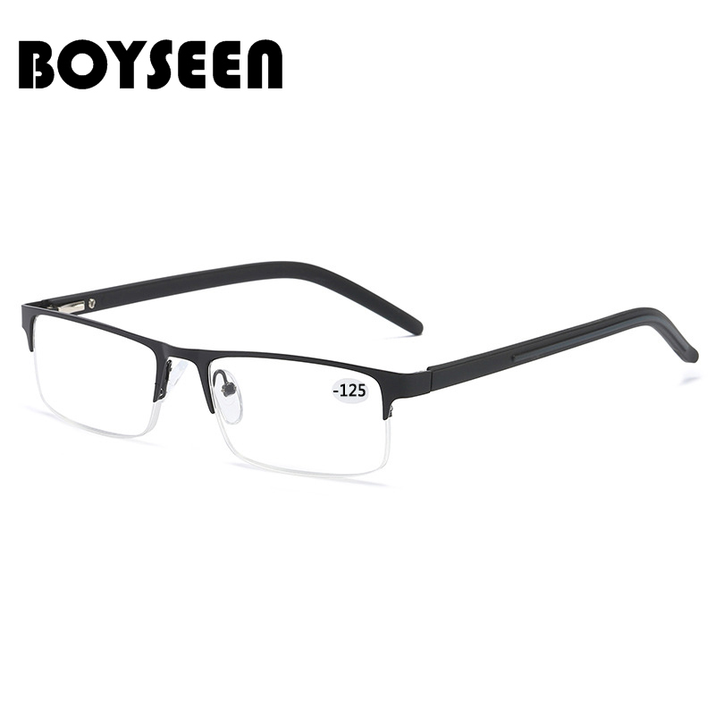 BOYSEEN Hợp Kim Titan Bị Cận Thị Kính Không Hình Cầu 12 Lớp Phủ Trừ Ống Kính Kinh Doanh Cận Thị Mắt Kính-0.5 -1.0 -1.25