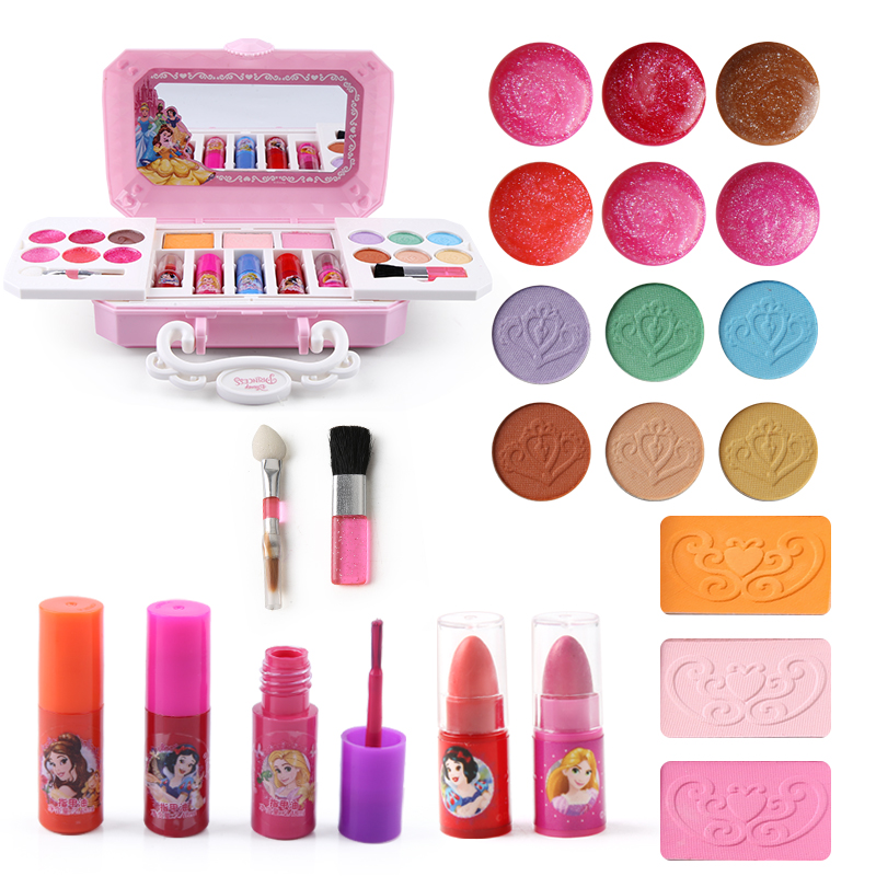 Neues Disney Mädchen Frozen 2 Prinzessin Elsa Cosmetics Make-up-Set Beauty Make-up-Box Kinder Schneewittchen Weihnachtsüberraschungsgeschenk