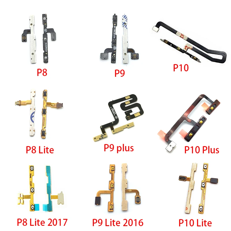 Quyền Lực Mới Vào Tắt Tập Nút Bên Chìa Khóa Cáp Mềm Cho Huawei P8 P9 P10 P20 P30 P40 Lite E 5G Pro Plus 2016