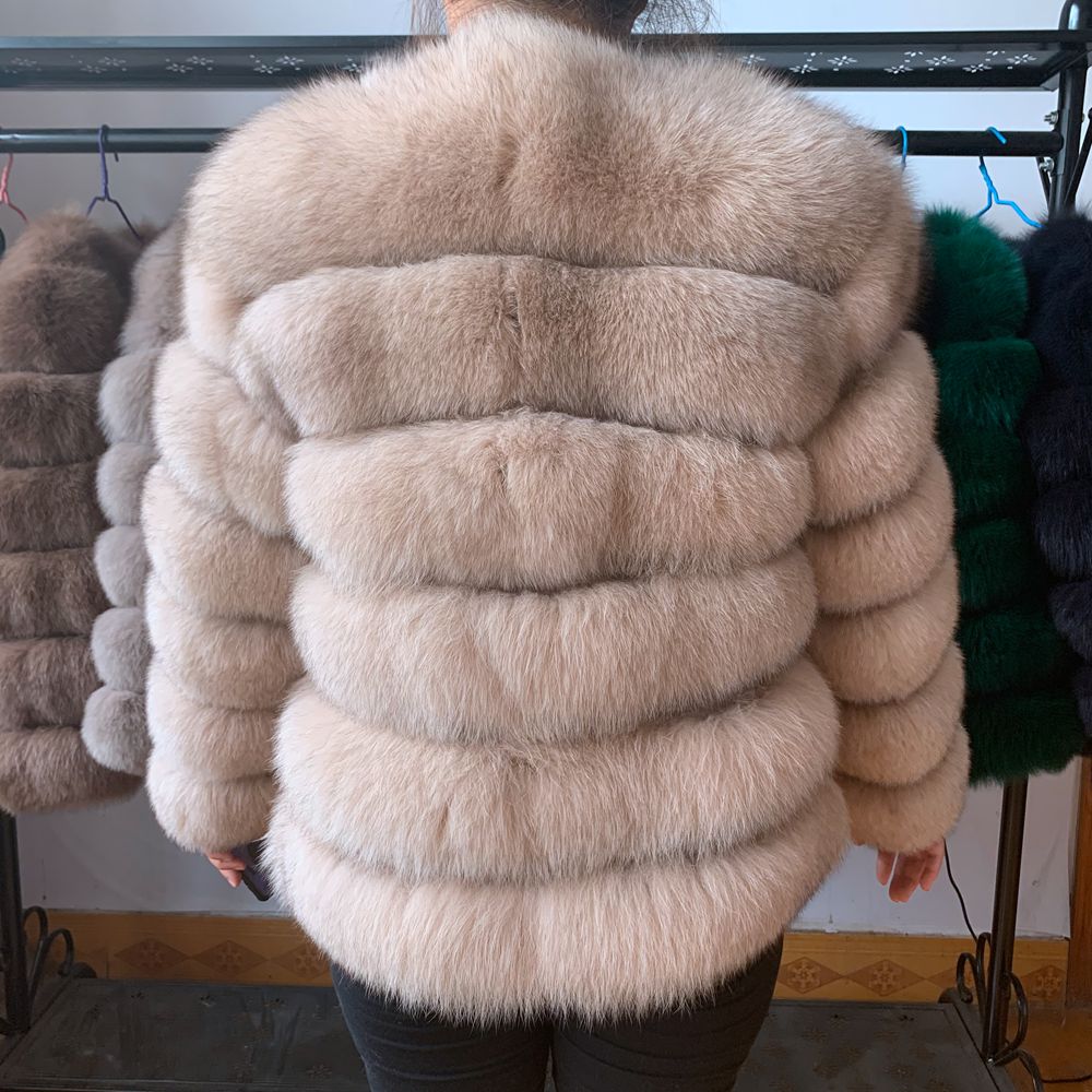 Neue neue ankunft frauen winter dicken pelzmantel echt fox pelz weste hohe qualität fuchs weste pelz gilet