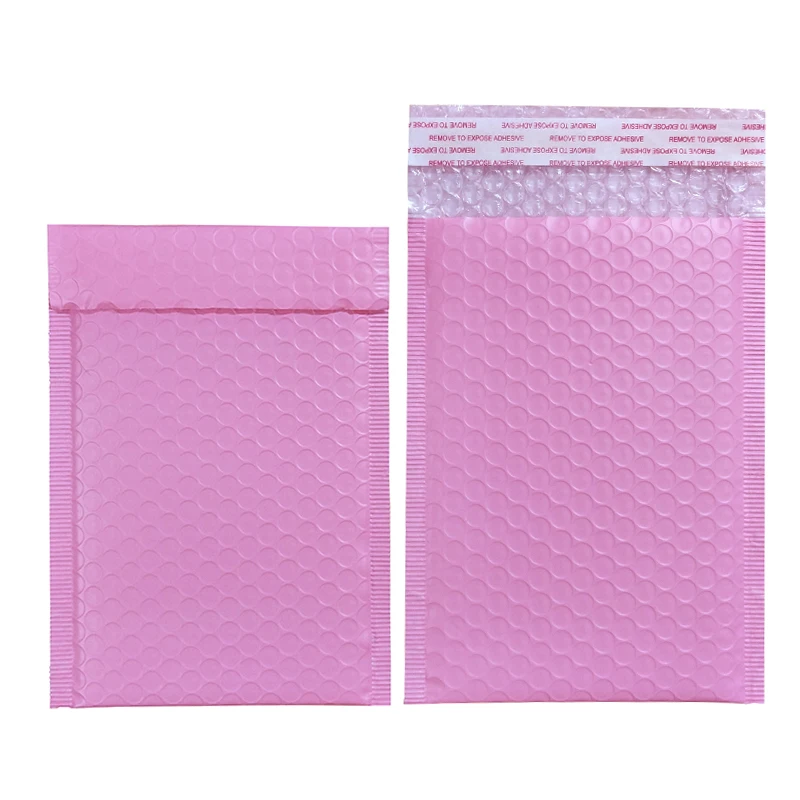 17 größen 10PCS Licht Rosa Poly Blase Mailer Gepolsterten Umschlag selbst dichtung mailing tasche blase umschlag Versand umschlag