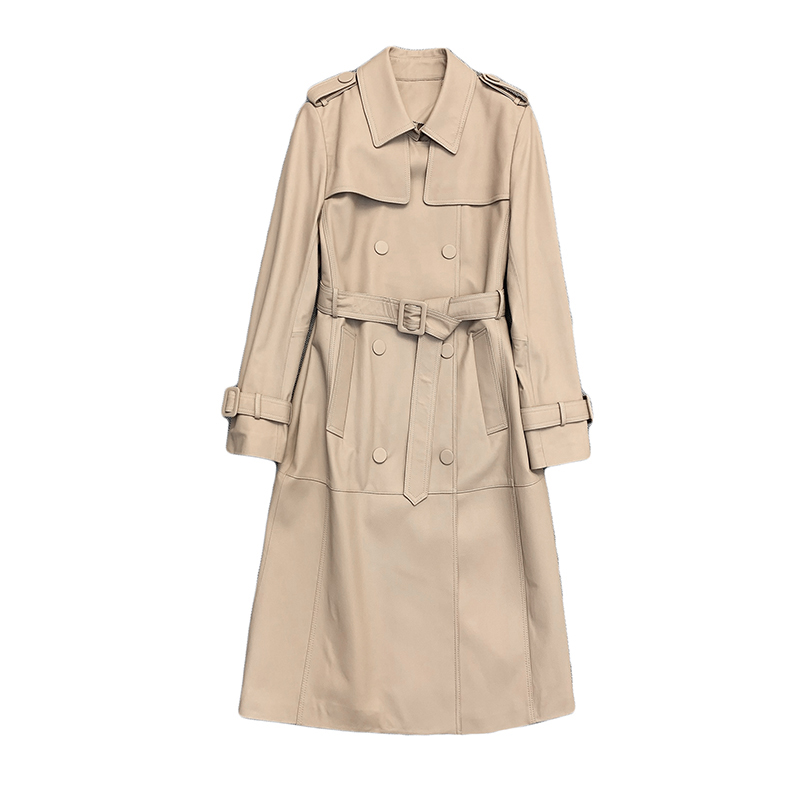 Casaco feminino couro de lã