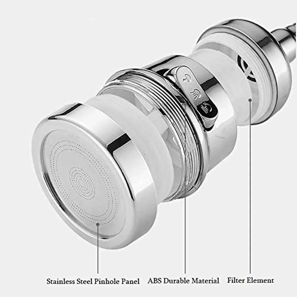 360องศาหมุนก๊อกน้ำสำหรับห้องครัว Aerator ปรับโหมด Dual Sprayer Filter Diffuser น้ำหัวฉีด Bath หัวเชื่อมก๊อกน้ำ