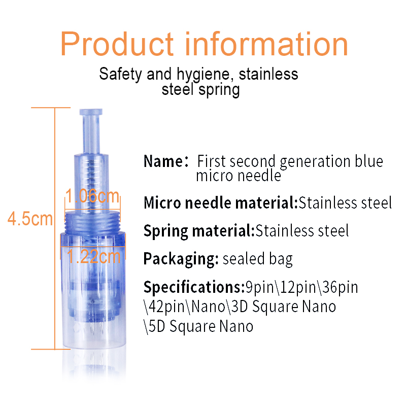 Микроиглы для дермапена с винтом и иглой 100, микроиглы в картридже/50/10 шт.