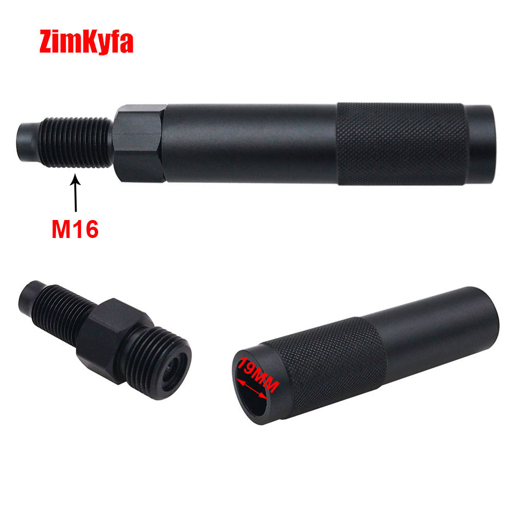 Schnellwechselnder 12-g-CO2-Kartuschen-Adapter mit 88 g 90 g Kapselzylinder, M16 x 1,5 Gewinde, Ausgang, Schwarz