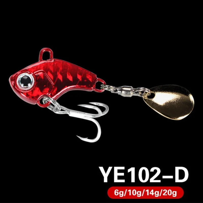 1 Chiếc Quay Kim Loại VIB Rung Mồi Con Quay Spinner Mồi Câu Cá 6G 10G 20G Ghép Hình Cá Hồi Mùa Đông câu Cá Cứng Mồi Câu Pesca