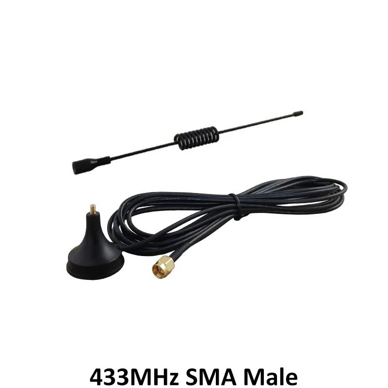 GWS 433 MHz Antenne 2P 5 dB SMA Stecker Buchse mit Magnetfuß IOT Amateurfunk Signalverstärker Drahtloser Repeater 3 m Kabel