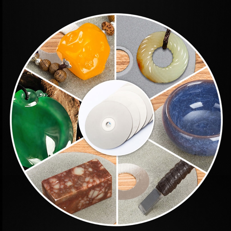 4 "100mm 80-2000 # Diamant Beschichtet Flache Runde Rad Lapidar Polieren Schleifen Disc Drop Schiff