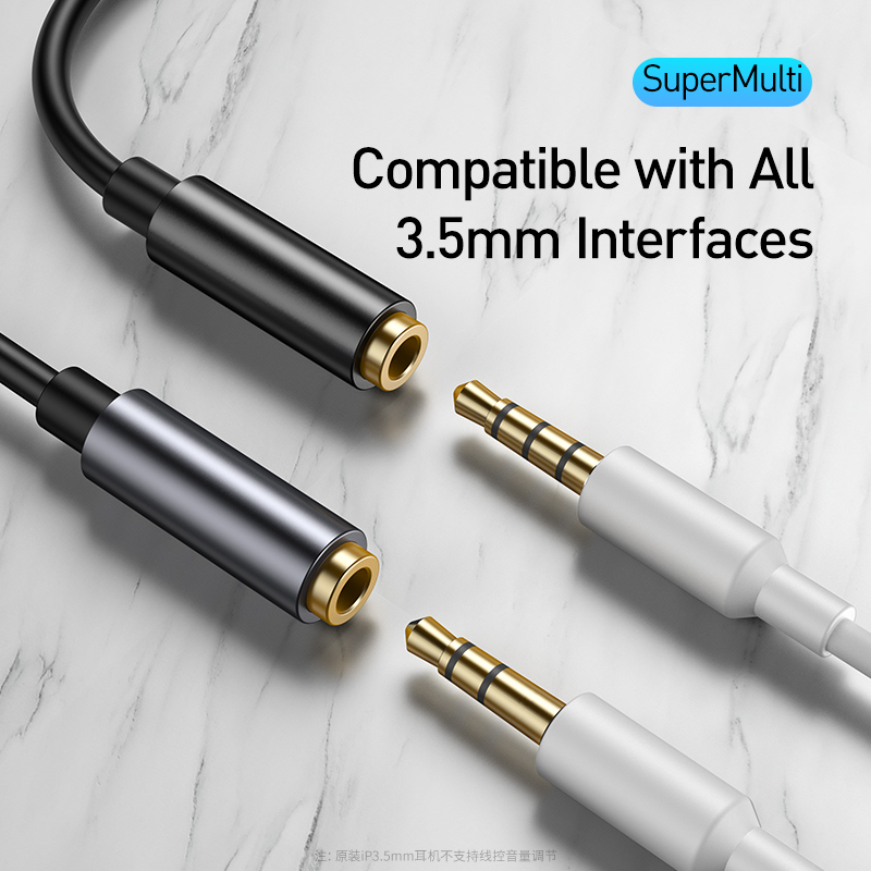 Baseus Type C ~ 3.5mm 이어폰 잭 AUX USB C 케이블 헤드폰 어댑터 Huawei P20 Xiaomi Mi 10 용 3.5 잭 오디오 케이블