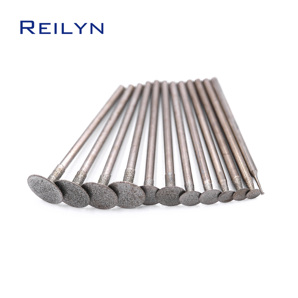 Emergy Kim Cương Mài Burr Loại K Răng Bit Mài Mòn Đầu Cho Chết Máy Mài/Dremel/Xoay dụng Cụ