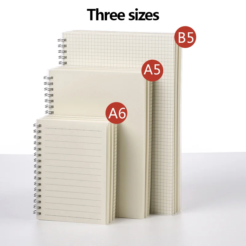 A5 A6 B5 Libro a spirale Bobina Notebook To-Do Foderato DOT Griglia vuota Carta Ufficiale Diario Sketchbook Per materiale scolastico di cancelleria